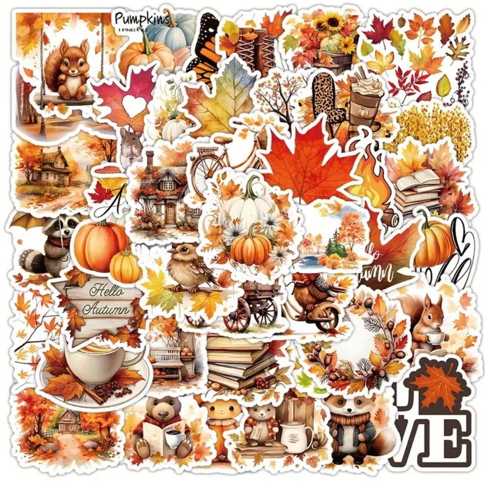 50pc Autumn Stickers - Picture 3 of 5